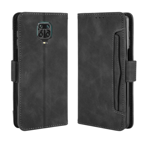 

For Xiaomi Redmi Note 9 Pro / Note 9s / Note 9 Pro Max Wallet Style Skin Feel Calf Pattern Leather Case with Separate Card Slot(Black)