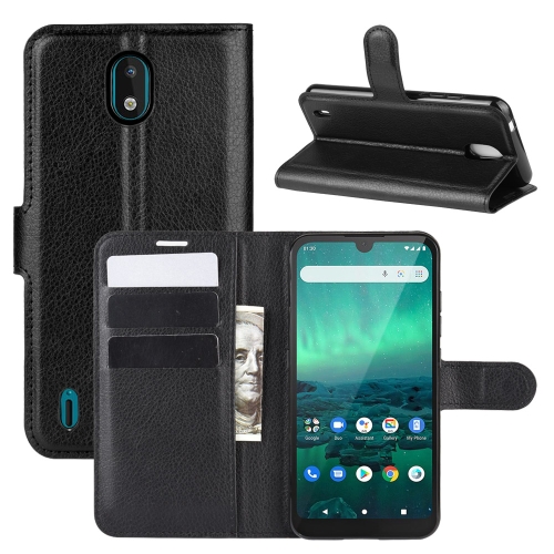 

For Nokia 1.3 Litchi Texture Horizontal Flip Protective Case with Holder & Card Slots & Wallet(Black)
