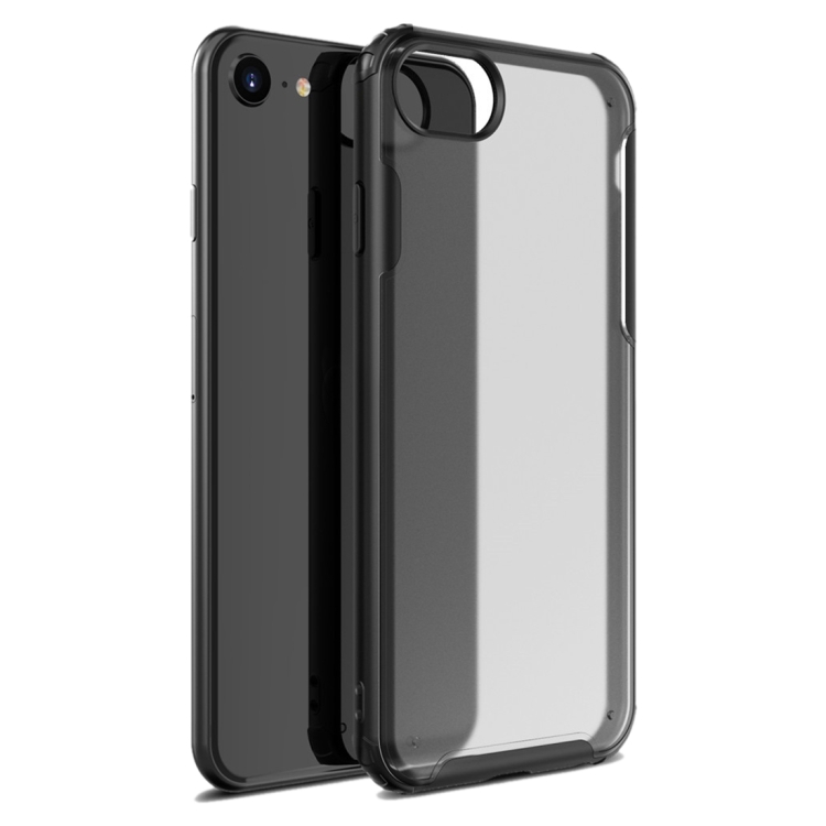 

For iPhone SE 2022 / SE 2020 Four-corner Shockproof TPU + PC Protective Case(Black)