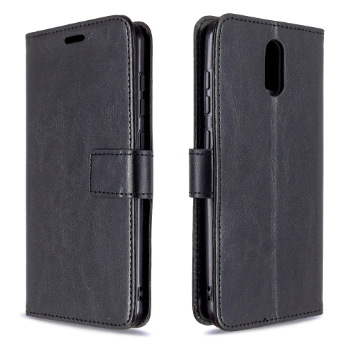 

For Nokia 2.3 Crazy Horse Texture Horizontal Flip Leather Case with Holder & Card Slots & Wallet & Photo Frame(Black)