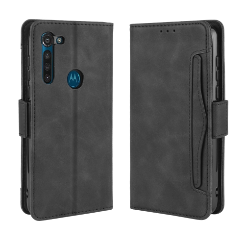 

For Motorola Moto G8 Power Wallet Style Skin Feel Calf Pattern Leather Case ，with Separate Card Slot(Black)