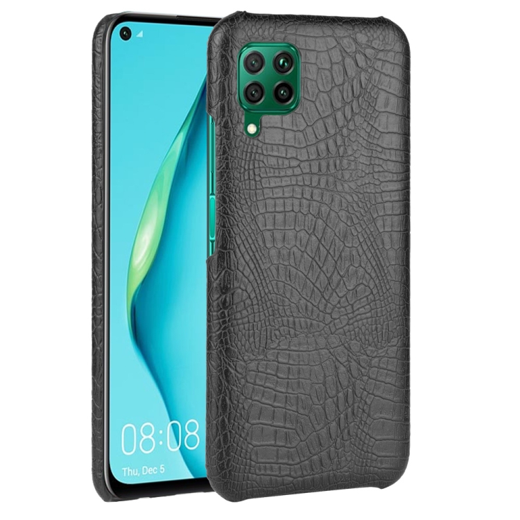 

For Huawei P40 lite/Nova7i/Nova6 SE Shockproof Crocodile Texture PC + PU Case(Black)