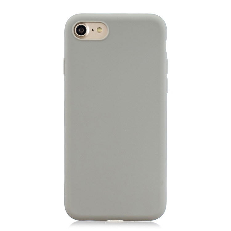 

For iPhone SE 2022 / SE 2020 Solid Color Frosted TPU Phone Case(Gray)