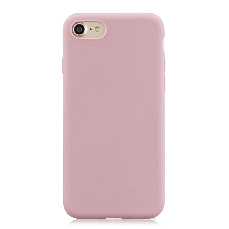 

For iPhone SE 2022 / SE 2020 Solid Color Frosted TPU Phone Case(Pink)