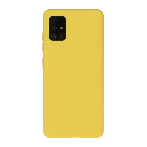 

For Galaxy A71 Solid Color Frosted TPU Phone Case(Yellow)