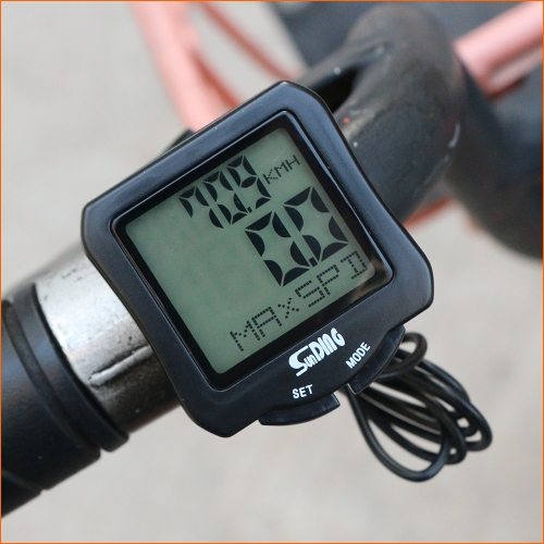 Digital Bicycle Bike LCD Cycling Computer Odometer Speedometer Stopwatch New AL 