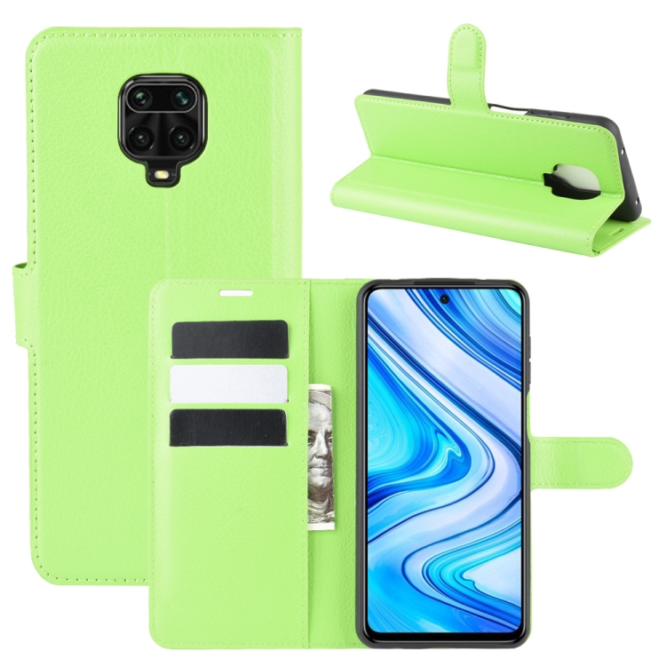 

For Xiaomi Redmi Note 9 Pro/Note 9S/Note 9 Pro Max Litchi Texture Horizontal Flip Protective Case with Holder & Card Slots & Wallet(Green)