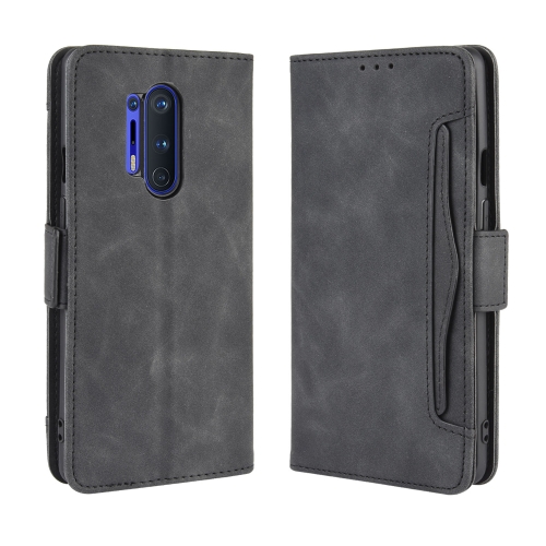 

For OnePlus 8 Pro Wallet Style Skin Feel Calf Pattern Leather Case with Separate Card Slot(Black)