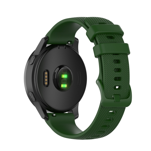 

20mm Silicone Watch Band For Huami Amazfit GTS / Samsung Galaxy Watch Active 2 / Gear Sport(Dark green)