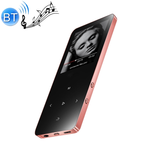 

X2 1.8 inch Touch Screen Metal Bluetooth MP3 MP4 Hifi Sound Music Player 16GB(Rose Gold)