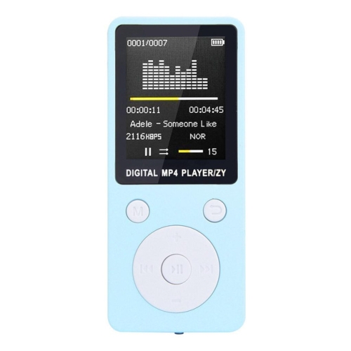 

Portable MP4 Lossless Sound Music Player FM Recorder Walkman Player Mini Support Music, Radio, Recording, MP3, TF Card, No Memory(Blue)