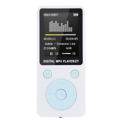 

Portable MP4 Lossless Sound Music Player FM Recorder Walkman Player Mini Support Music, Radio, Recording, MP3, TF Card, No Memory(White)