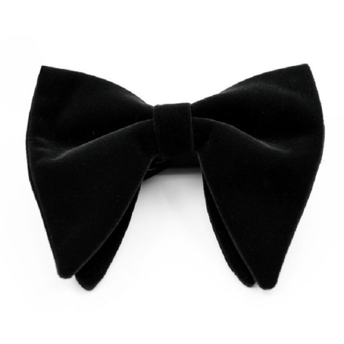 

Men Velvet Double-layer Big Bow-knot Bow Tie Clothing Accessories(Black)