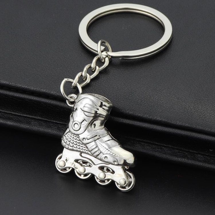

Creative Simulation Skates Keychain Personalized Pendant Gift(Silver)