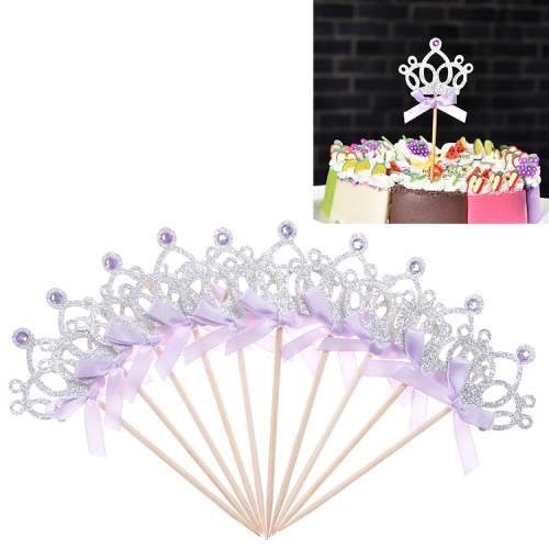 10pcs/Set Princess Crown Paper Cupcake Wrappers Topper Party Birthday Supplies~ 