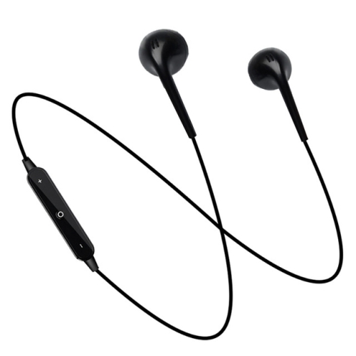 Auricolare Bluetooth senza fili S6 Sport per iPhone / Xiaomi / Huawei, con microfono (nero)