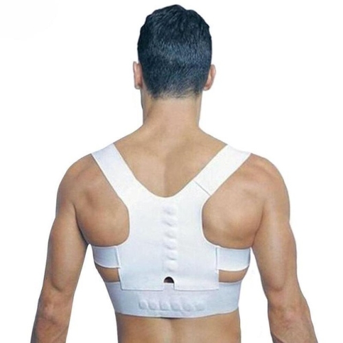 Adult Back Corset Shoulder Lumbar Posture Corrector Bandage Spine Support  Belt Therapy Back Support Posture Correction (Color : White, Size : Small)