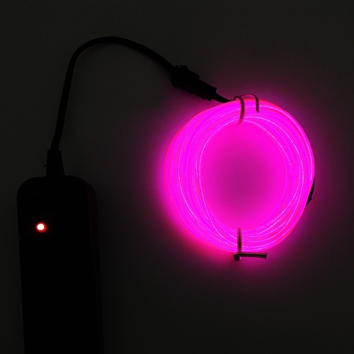 

Flexible LED Light EL Wire String Strip Rope Glow Decor Neon Lamp USB Controlle 3M Energy Saving Mask Glasses Glow Line F277(Purple Light)