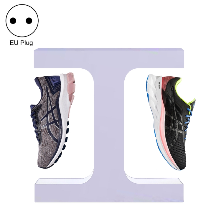 

LM-011 LED Lighting Magnetic Levitation Shoes Display Stand, Style:15mm White+White Light(EU Plug)