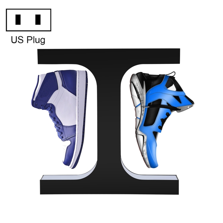 

LM-011 LED Lighting Magnetic Levitation Shoes Display Stand, Style:28mm Black+White Light(US Plug)