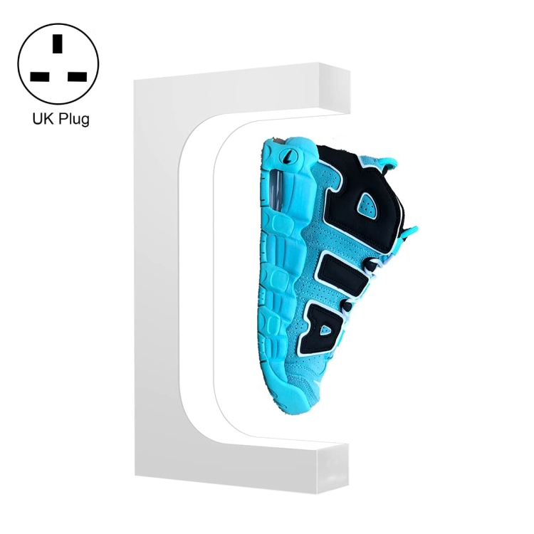 

LM-001 LED Lighting Magnetic Levitation Shoes Display Stand, Style:15mm White+White Light(UK Plug)