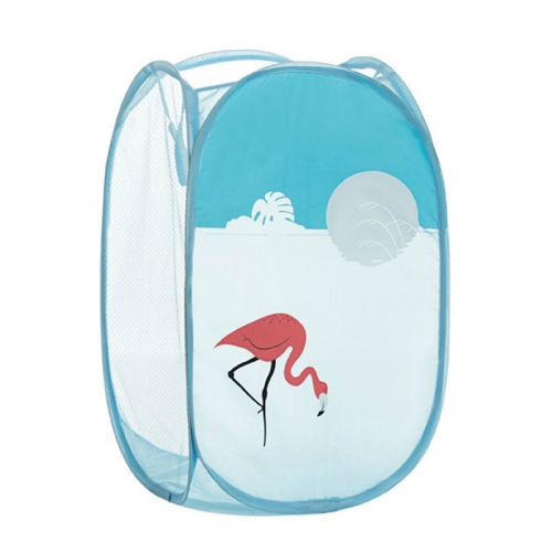 Flamingo Bird Folding Storage Desktop Basket Box Clothes Sundries Toy Portable 