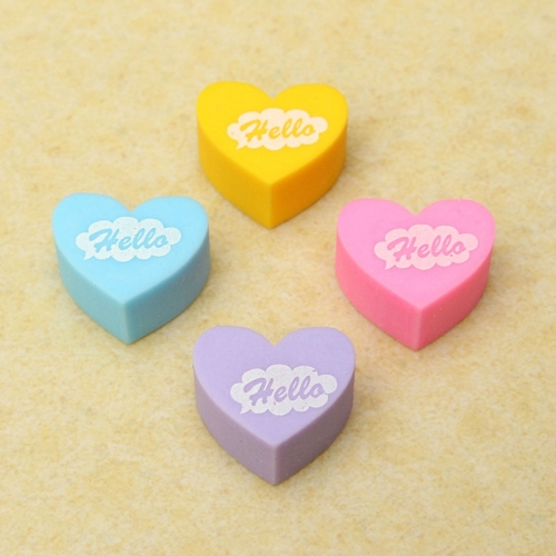 X3 Pieces Erasers,Cute Heart Eraser Love Heart Rubbers School Supplies Children 