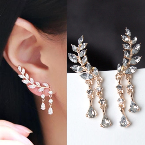 Boucles d'oreilles pendantes de style aile de gland pour femmes