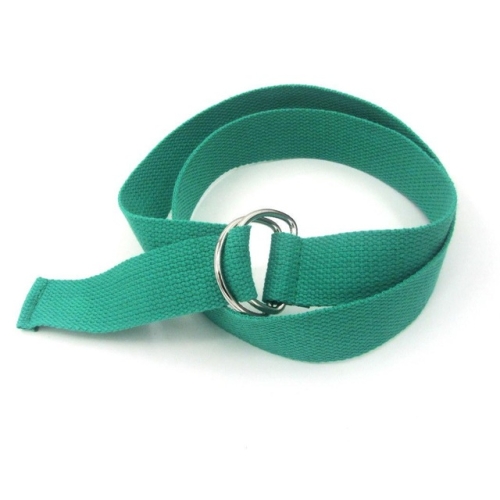 

2 PCS Unisex Canvas Waist Belts Double Rings Buckle Waistband Strap Belts Solid Casual Belt, Length:105 x 3.2cm(Cyan)