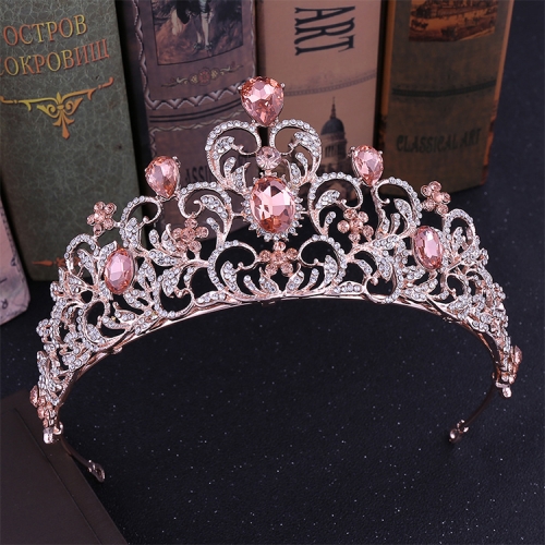 mädchen kinder kopfbedeckung ornament rosa haarband krone crystal stirnband 