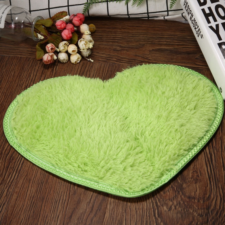 

Heart Shape Non-slip Bath Mats Kitchen Carpet Home Decoration(Fruit Green)