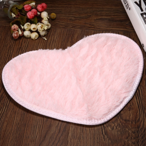 

Heart Shape Non-slip Bath Mats Kitchen Carpet Home Decoration(Pink)