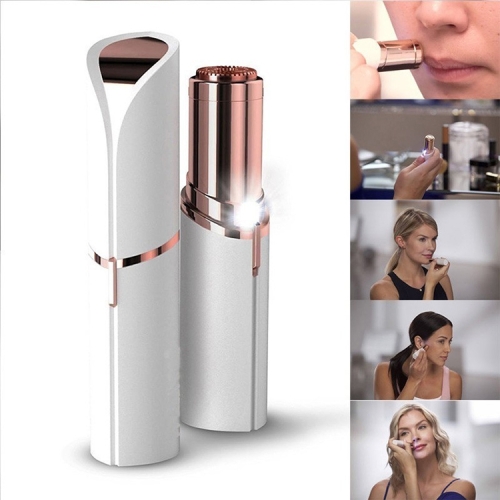 Depilador elétrico para remoção de cabelo para mulheres Segurança facial Acessórios depilador Body Face Mini ferramenta de maquiagem (branco)