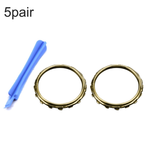 

For Xbox One Elite 5pairs 3D Replacement Ring + Screwdriver Handle Accessories, Colour:Gold Plating