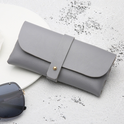 

Fashion Portable Glasses Case Magnetic PU Leather Foldable Glasses Box for Eyeglass Oversize Sunglasses(Gray)