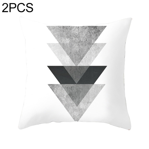 

2 PCS Black and White Simple and Modern Geometric Abstract Decorative Pillowcases Polyester Throw Pillow Case(22)