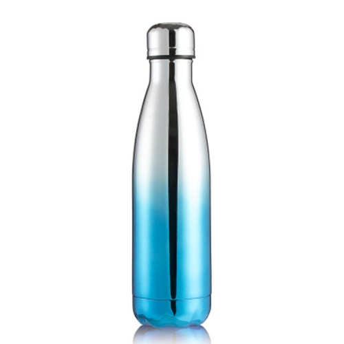 

Thermal Cup Vacuum Flask Heat Water Bottle Portable Stainless Steel Sports Kettle, Capacity:500ml(Silver Blue)