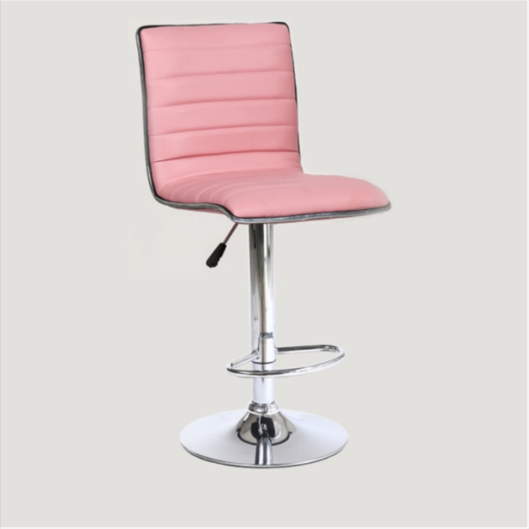 High Bar Stool European Rotating Lift Chair Fashion High Stool Chair(Pink)