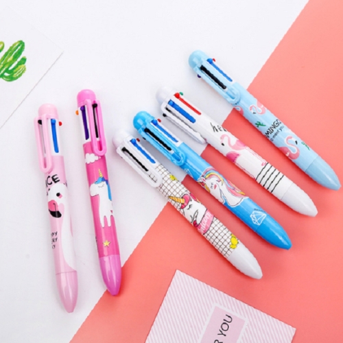 4PCS Unicorn Ballpoint Pen 3 Colors Chunky School Office Supply Gift Stationery