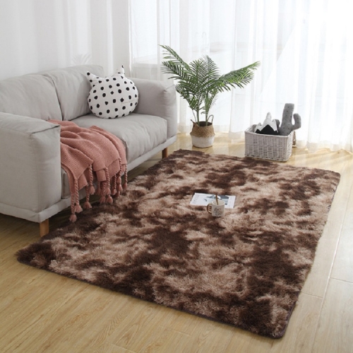 Tapis de chambre à coucher de salon de tapis de chevet de canapé simple, couleur: café, taille: 40x60cm