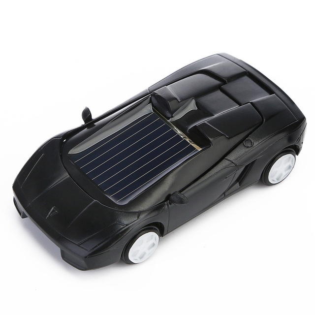 3PCS Solar Toys Car Powered Mini Car Racer Toy For Kids(Black)