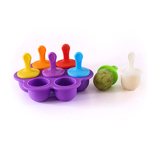 Silicone Mini Ice Pops Mold Ice Cream Ball Lolly Maker Popsicle Molds Baby  DIY Food supplement tool