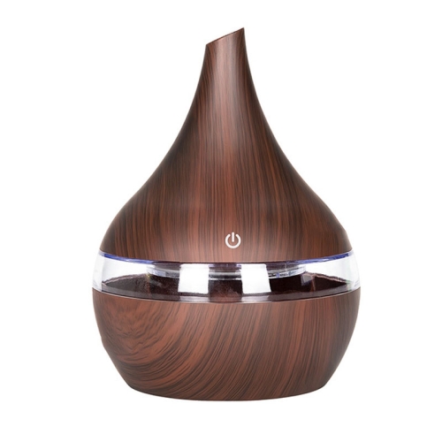 

2 PCS 300ml USB Electric Aroma air diffuser wood Ultrasonic air humidifier Essential oil Aromatherapy Cool Mist Maker(Oblique Deep Wood Grain)