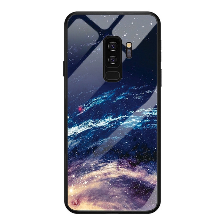 For Galaxy S9 Plus Mobile Phone Cover Glass Painted Soft Case Edge TPU