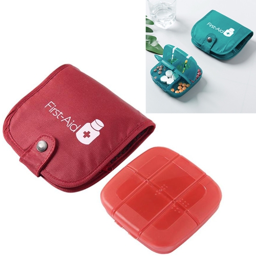 Portapillole portatile Scatola portapillole da viaggio Portapillole  Organizer per borsa, colore: scatola rossa per medicinali +