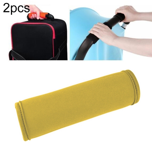 

2 PCS Comfortable Neoprene Luggage Handle Wrap Grip Baby Universal Stroller Grip Protective Cover for Travel Bag Luggage Suitcase(Yellow)