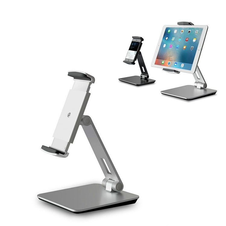 

AP-7X Universal Aluminum Stand Desk Mount Holder for 4.7-9.7 inch Phone & Tablet PC(Silver White)