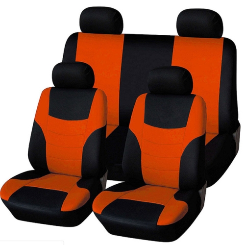 Universeller Autositzbezug Persönlichkeitsnähte Autostühle Schutzhülle Stoff  Autositzbezüge (Orange)