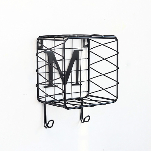 Sunsky Wrought Iron Love Grid Letter Shelf Home Bedroom Wall Decoration Hook No Nails M - Wrought Iron Letters Home Decor