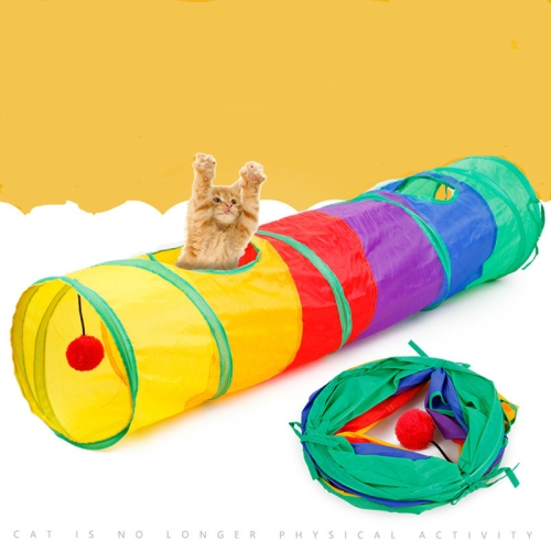 

Foldable Cat Channel Rolling Dragon Environmental Protection Puzzle Pet Toy Rainbow Cat Tunnel